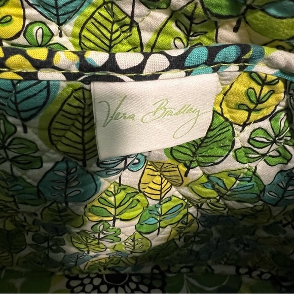 VERA BRADLEY Limes Up 2012 Large Toggle Tote 2 Handles Y2K Yellow Green Floral - Picture 15 of 16